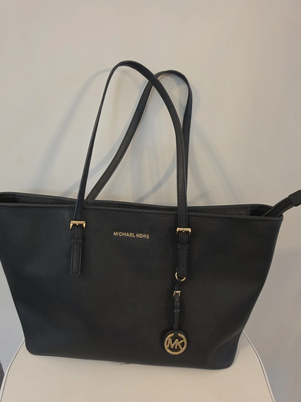 Michael Kors Black Leather Tote Bag Laptop